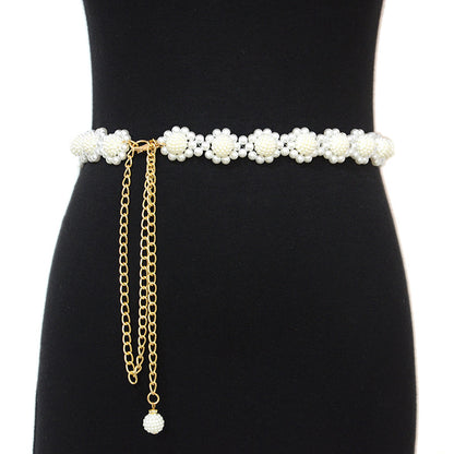 Small ball chain thin belt