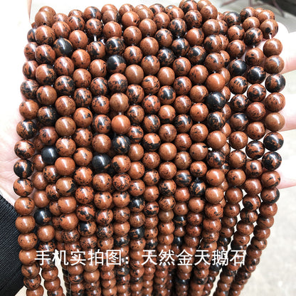 Golden swan stone loose beads