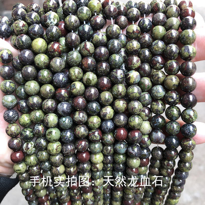 Dragon blood stone loose bead jewelry accessories DIY