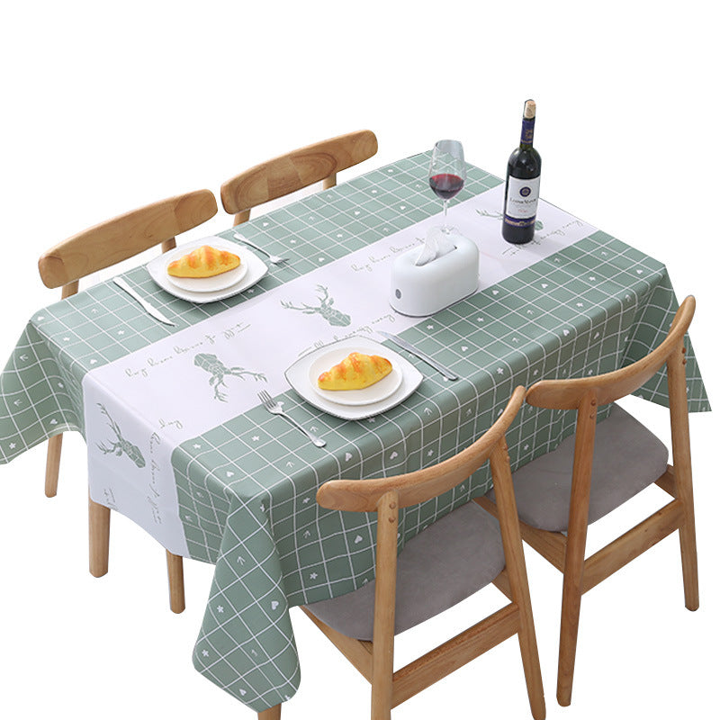 Coffee table tablecloth household plastic non-washable tablecloths