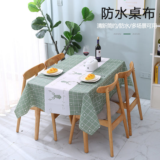 Coffee table tablecloth household plastic non-washable tablecloths