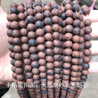 Golden swan stone loose beads