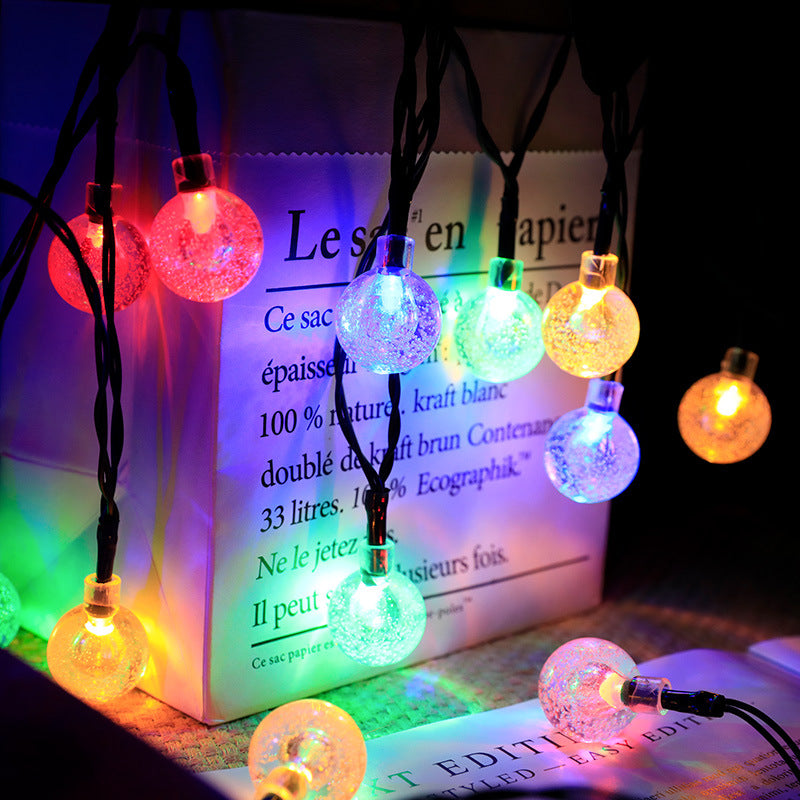 Outdoor new solar bubble ball light string