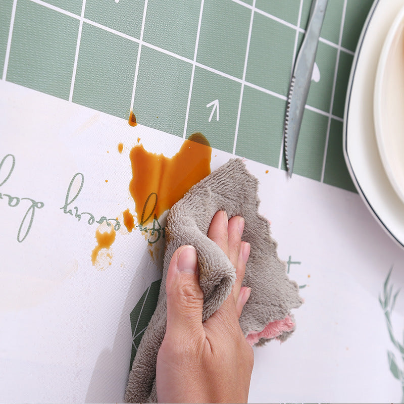 Coffee table tablecloth household plastic non-washable tablecloths