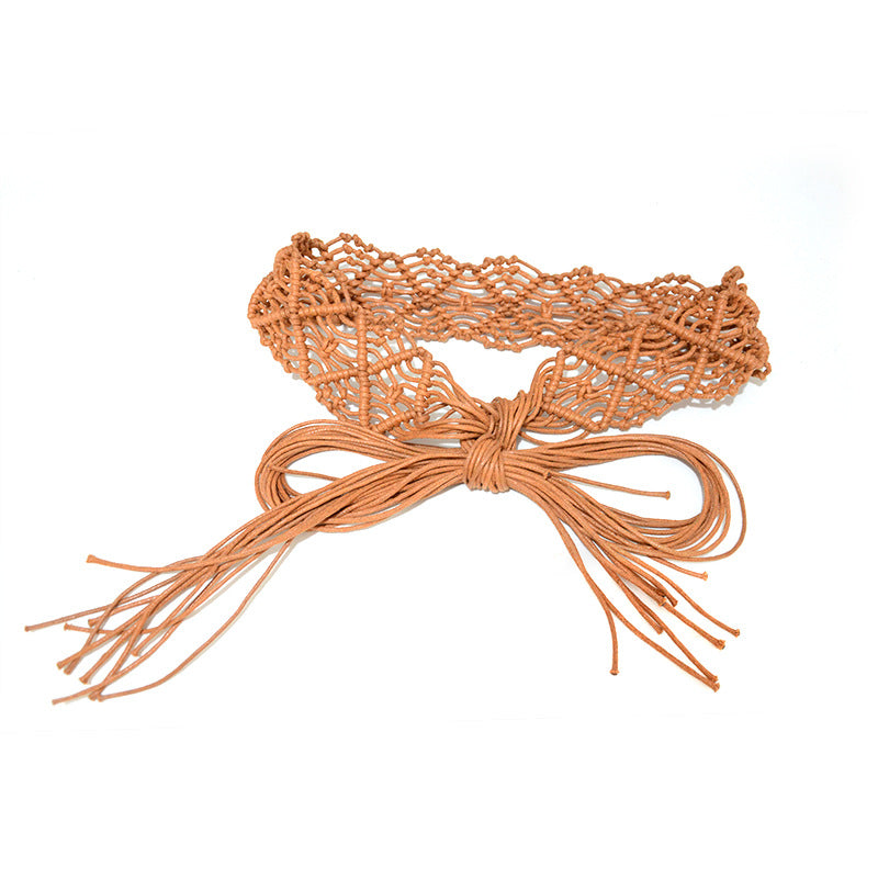 Ethnic style women's woven belt