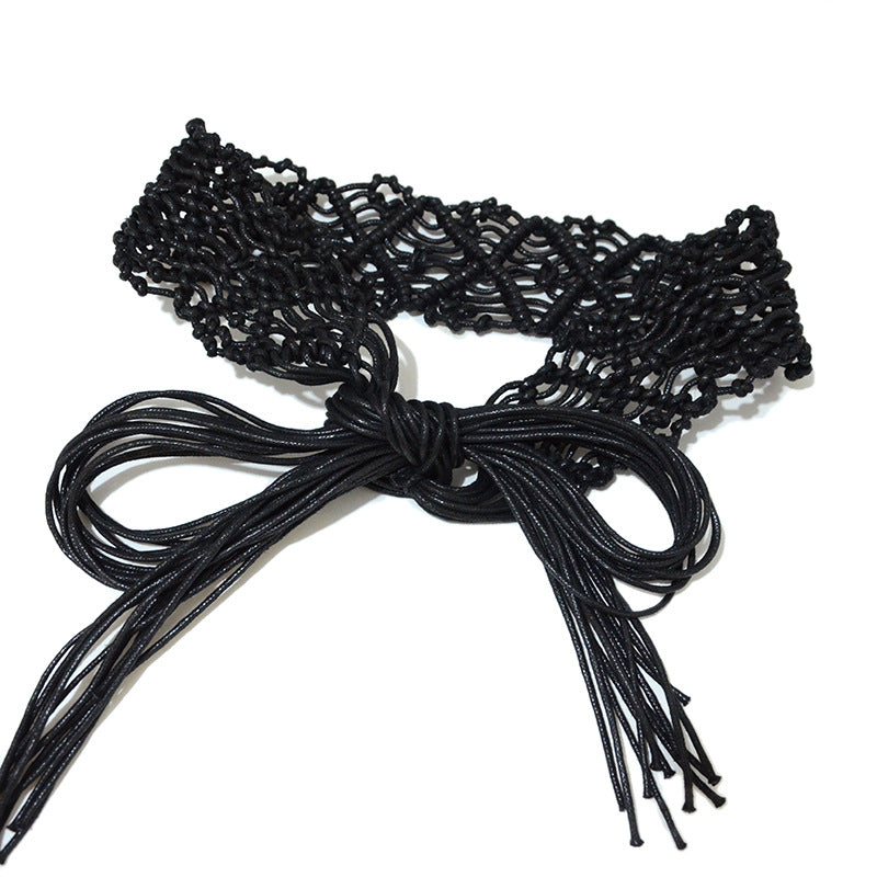 Ethnic style women's woven belt