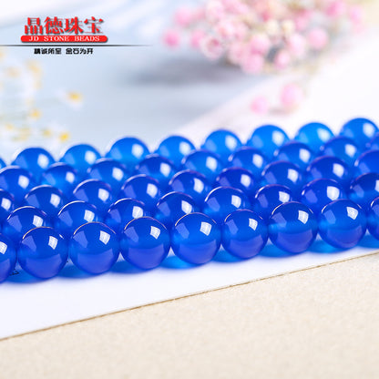 Blue agate loose beads