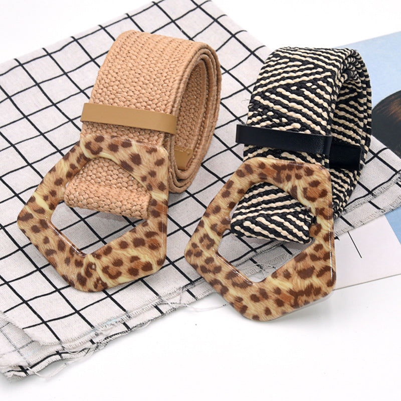 Cotton and linen woven decorative belt