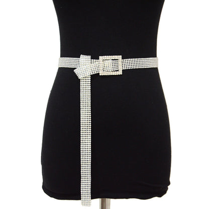 Diamond buckle waist seal PVC plastic belt