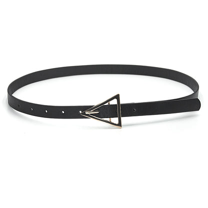 Snap button thin belt triangular button head