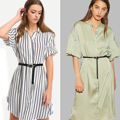 Snap button thin belt triangular button head