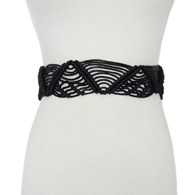 Hand woven thin waist rope in stock