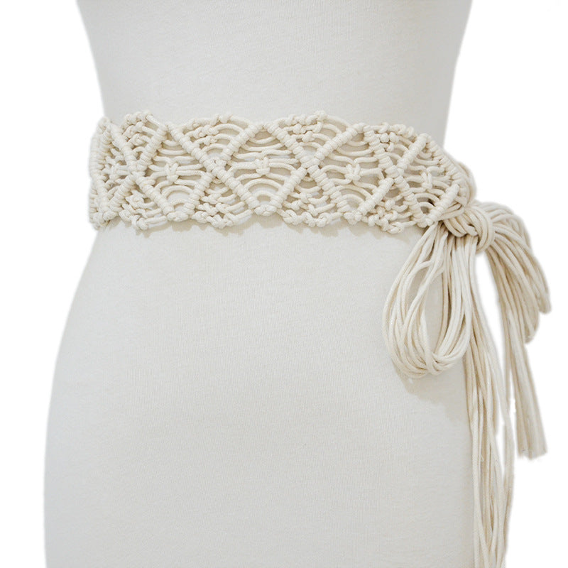Ethnic style women's woven belt