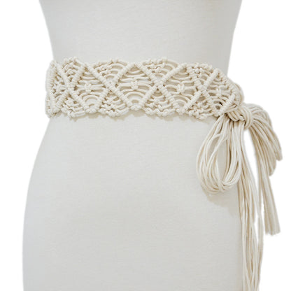 Ethnic style women's woven belt