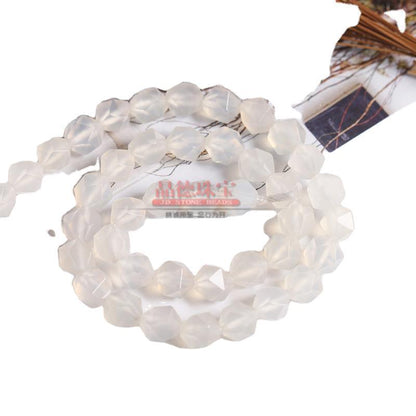 Agate diamond cut rhombus beads loose beads