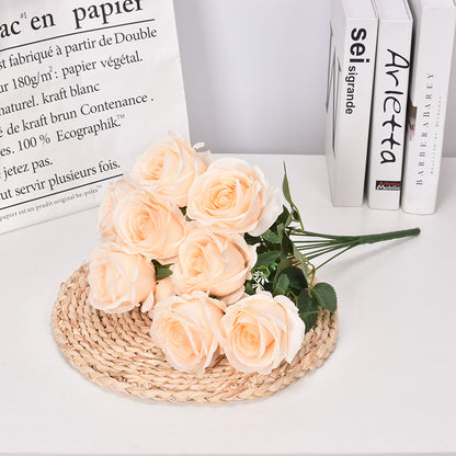 10 artificial French roses