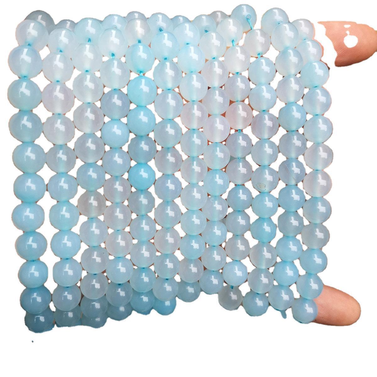 Blue agate loose beads