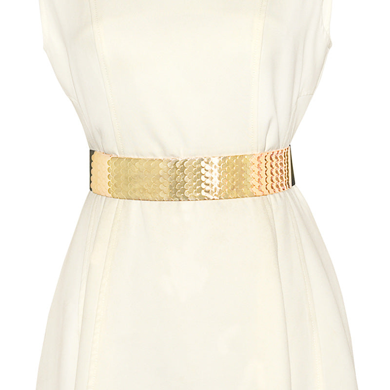 Gold metal belt
