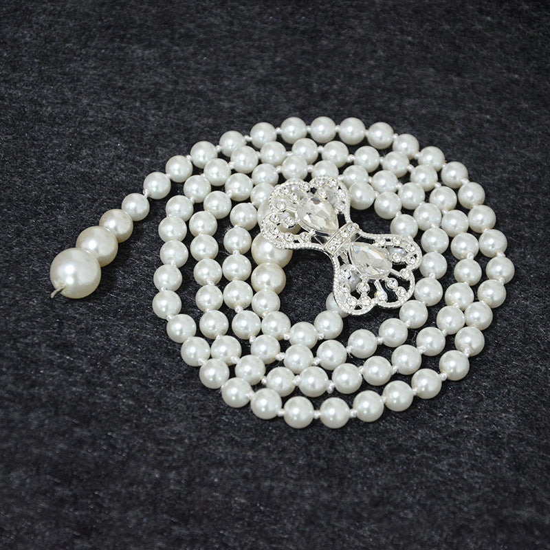 hot sale Pearl thin belt female sweet