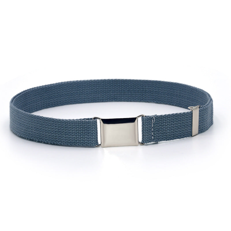 Non-porous square buckle belt for women
