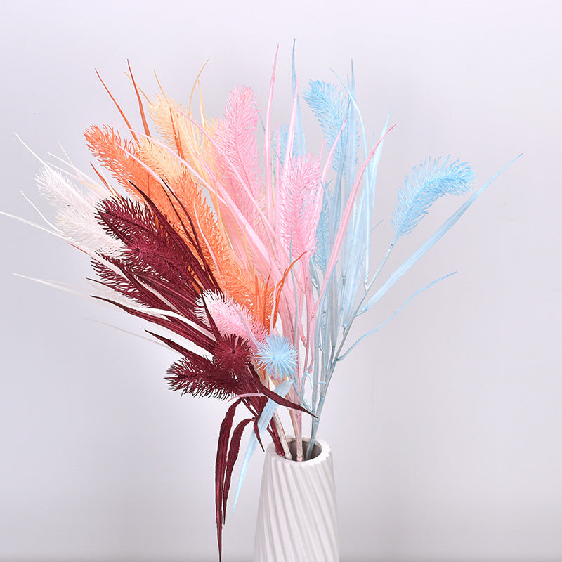5 artificial reed flowers