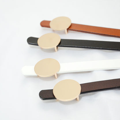 Real cowhide belt ladies simple