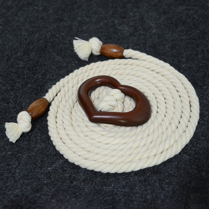 Heart-shaped log buckle belt