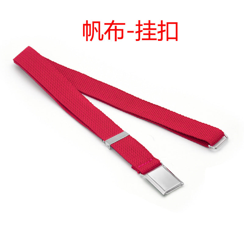 Non-porous square buckle belt for women