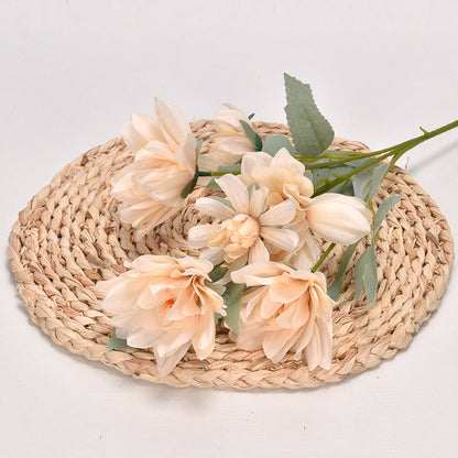 6 artificial peony flowers