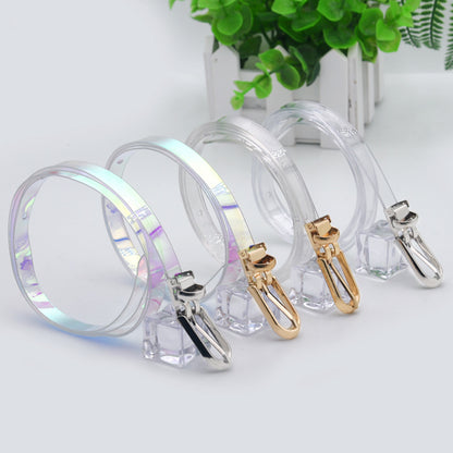 Colorful transparent plastic belt for women