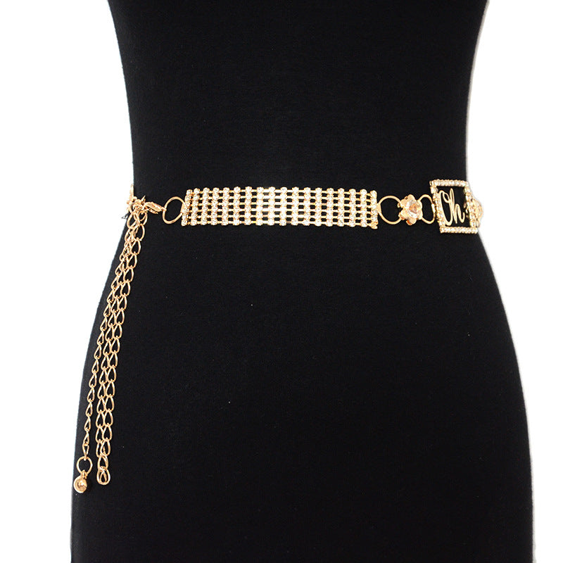 Six rows of diamond straps with skirt coat