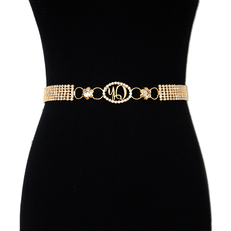 Six rows of diamond straps with skirt coat