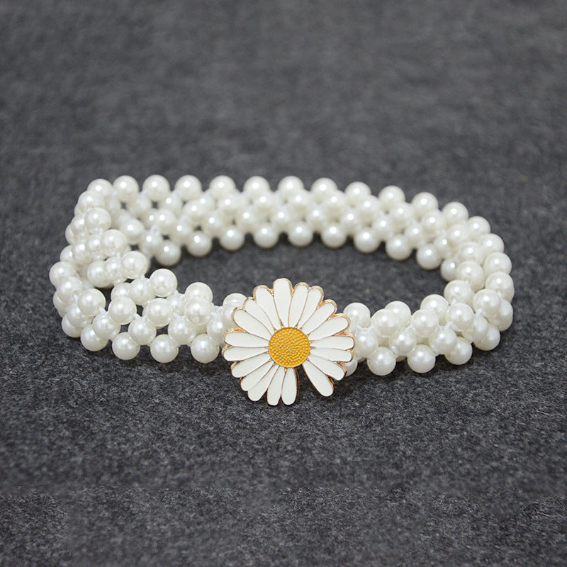 Daisy pearl decorative belt
