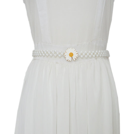 Daisy pearl decorative belt