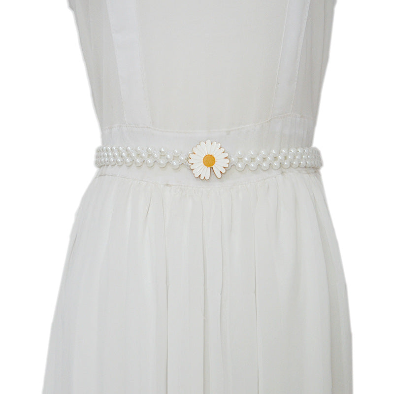 Daisy pearl decorative belt