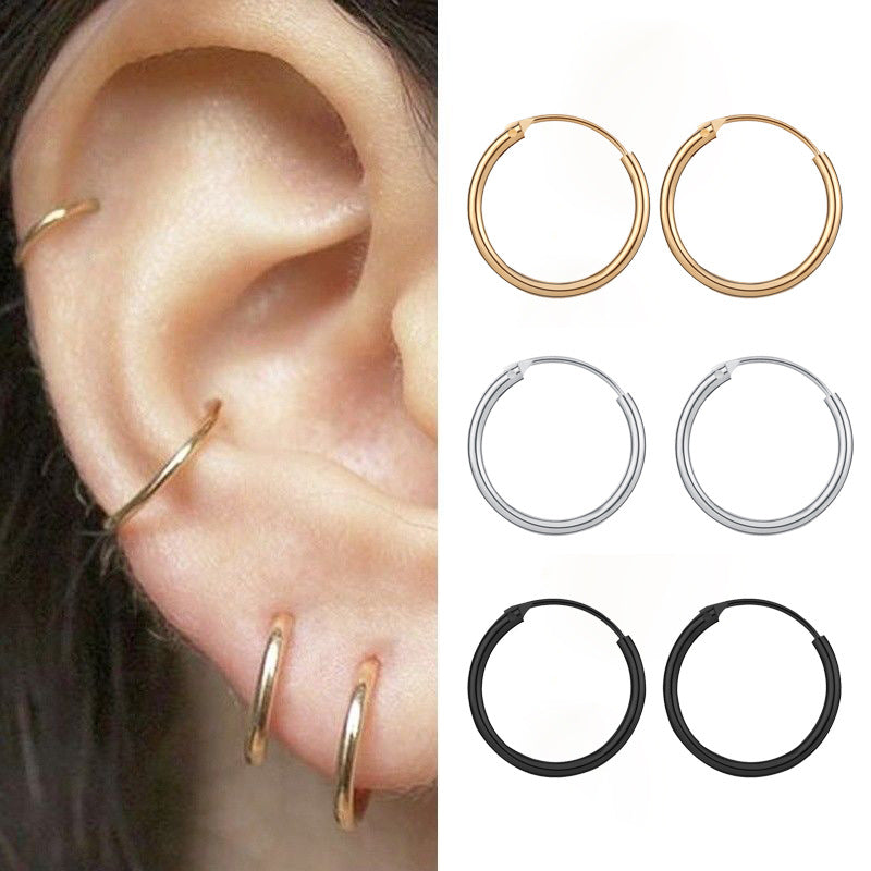 Punk Metal Circle Earrings