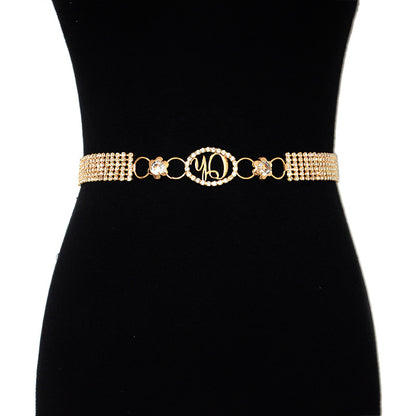 Six rows of diamond straps with skirt coat