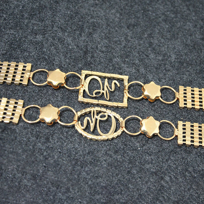 Six rows of diamond straps with skirt coat
