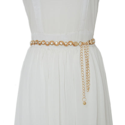 Crystal chain rhinestone inlaid waist chain