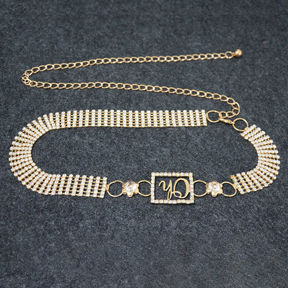 Six rows of diamond straps with skirt coat