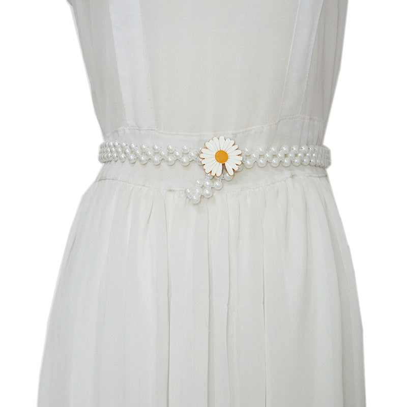 Daisy pearl decorative belt