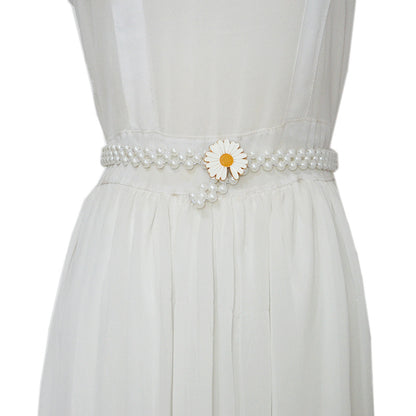 Daisy pearl decorative belt