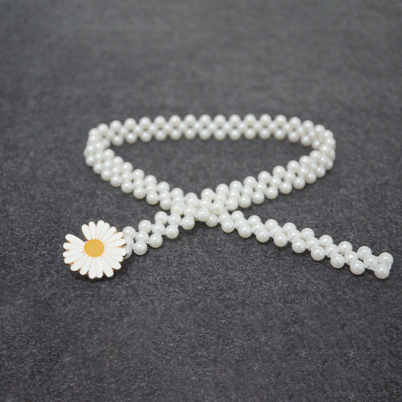 Daisy pearl decorative belt
