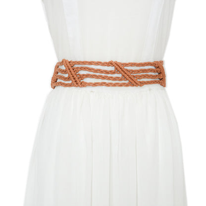 Summer new women's woven belt