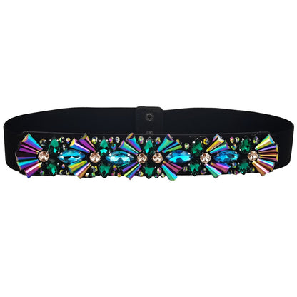 Hand-sewn diamond crystal waist seal wholesale