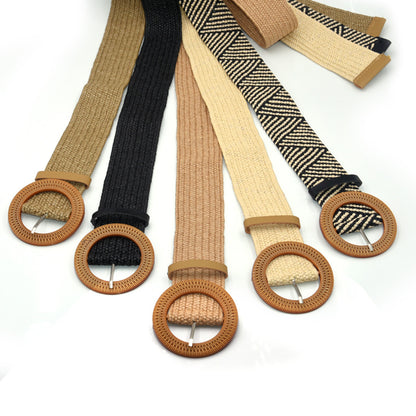 Cotton and linen wind woven belt
