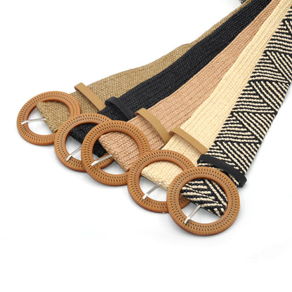 Cotton and linen wind woven belt