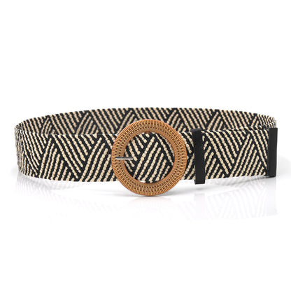 Cotton and linen wind woven belt