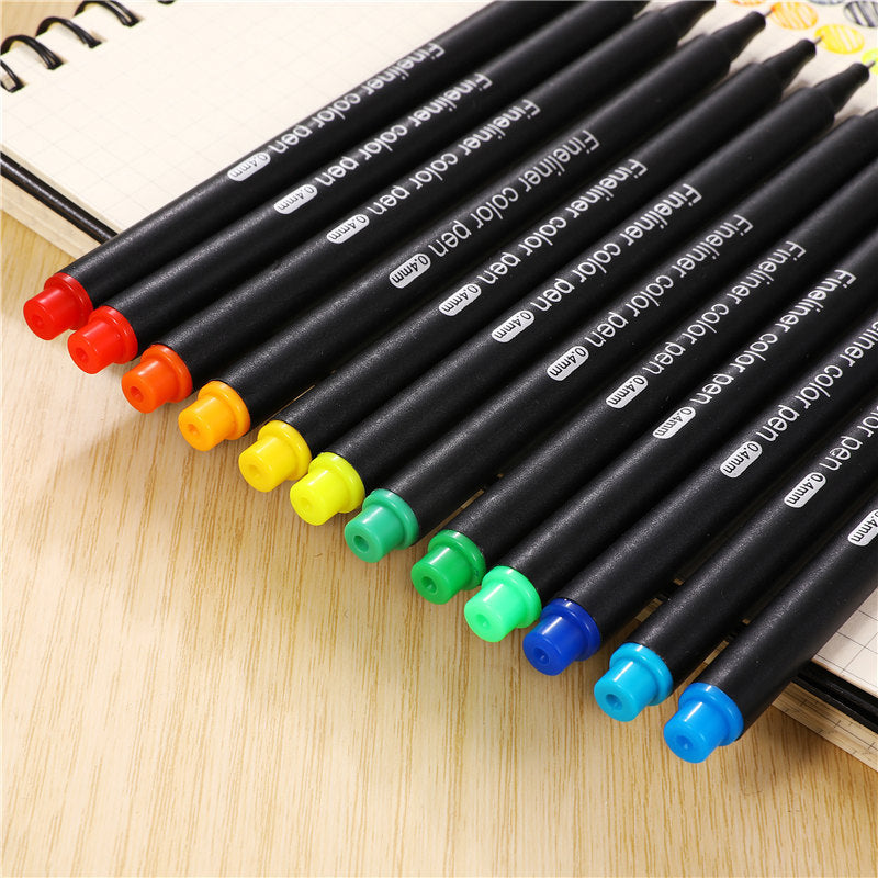 Color 0.4mm hook pen water-based stroke pen hand-painted color pen