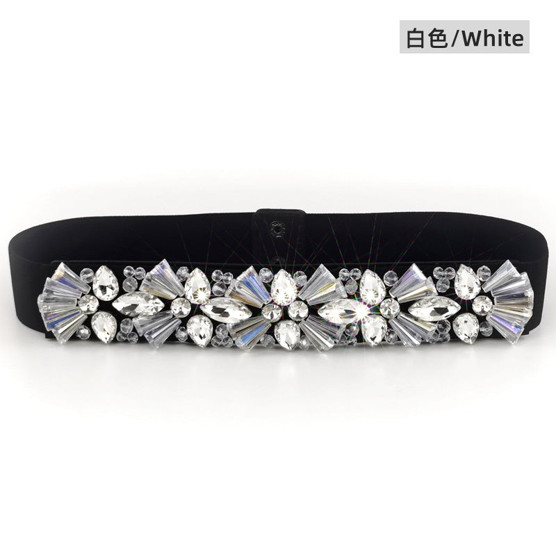 Hand-sewn diamond crystal waist seal wholesale